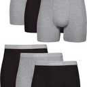 Hanes Men's Boxer Briefs, Cool Dri Moisture-Wicking Underwear, Cotton No-Ride-up for Men, Multi-Packs (XX-Large, Black/Gray - 6 Pack)