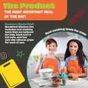 MasterChef Junior Breakfast Cooking Set- 6 Pc Kit w Real Cooking Tools for Kids & Recipes- Includes Spatula, Mixing Bowl, Whisk, Egg Cup, Juicer- Make Pancakes, Crepes & More- Fun Breakfast Essentials