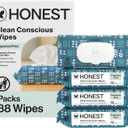 The Honest Company Hypoallergenic Multi-Use Baby Wipes for Sensitive Baby Skin, Balance Blues, 288 Count (72 Count (Pack of 4))