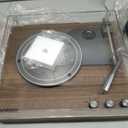 Record Player, 3 Speed Turntable with Two 15W External Speakers, Bluetooth Input, Aux-in, USB Playback& LP-MP3 Recording, Vintage Vinyl Player, Dark Brown Wood