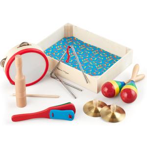Melissa & Doug Band-in-a-Box Clap! Clang! Tap! - 10-Piece Musical Instrument Set