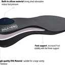 Plantar Fasciitis Feet Insoles Arch Supports Orthotics Inserts Relieve Flat Feet, High Arch (Mens 6-6 1/2 | Womens 8-8 1/2) (Gray)