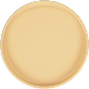M METERXITY Ceramic Plant Saucer, 6.3 Inch Plant Water Catcher Tray, Plant Pot Saucers for Indoor/Outdoor Plants/Flower Drainage Drip Water Tray [Round Yellow]