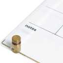 U Brands Acrylic Monthly Dry Erase Calendar White Board, Clear with Gold Finish Hardware, 16 x 16
