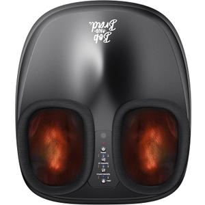 BOB AND BRAD Foot Massager with Heat, Shiatsu Deep Kneading & Air Compression for Plantar Fasciitis, FSA Eletric Feet Massager Machine, Fits US Size 12, HSA Eligible