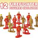 ArtCreativity 2.5 Inch Mini Fireman Figurines for Kids- Set of 12- Free Standing Firefighter Toys Figures- Birthday Party Favors for Boys and Girls, Goody Bag Fillers, Cake Toppers and Decorations