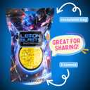 Freeze Dried Sour Candies, Lemon Blasts and Fruit Bursts, Dehydrated Fruity Flavored Candy, Share Sized, Resealable Bags (Pack of 2)