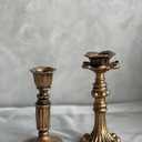 Kolnlala French Nostalgic Floral Resin Candle Holder Antique Bronze/Furniture Decoration/Retro Ornaments Candlestick (A)