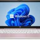 HP 14" HD Laptop, Windows 11, Intel Celeron Dual-Core Processor Up to 2.60GHz, 4GB RAM, 64GB SSD, Webcam, Dale Pink 