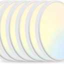 MODERN 6Pack LED Flush Mount Ceiling Light, 3000K-3500K-4500K-5000K-6000K Adjustable Ceiling Lamp,7.5inch Surface Mounted for Living Room, Bedroom, Kitchen, Laundry, Hallway (White, 6 Pack)