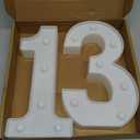 13th Birthday Decorations for Girls Boys,13th Birthday Party Decorations for Centerpieces Table,Light Up Numbers 13 Sign for Party Backdrop Wall Decor for 13 Wedding Anniversary Decoration