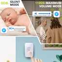 Wireless Doorbell 1200 Feet Waterproof Door Bell Ringer wireless with 36 Melodies 4 Volume Flash Light 1 Receiver &2 Buttons White FUHONGRUI