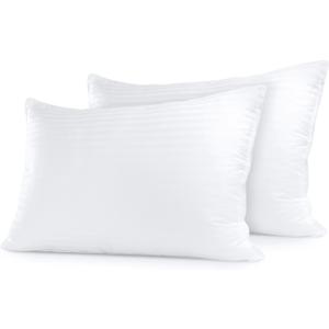 Sleep Restoration Gel Pillow - (2 Pack Queen) Best Hotel Quality Comfortable and Plush Cooling Gel Fiber Filled Pillow