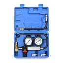 TU-21Cylinder Leak Down Tester Kit, Automotive Engine Compression Leakage Test Kit for Cars Trucks Motorcycles (Blue)