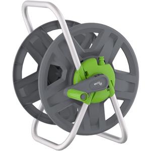 Water Hose Reel Cart, Holds 65-100 Ft of 5/8 Inch Hose, Green Wall Mounted Garden Hose Cart, Portable Hose Reel for Convenient Storage and Watering