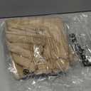 Pallene Faux Fur Plush Throw Pillow Covers 20x20 Set of 2, Luxury Soft Fluffy Striped Decorative Pillow Covers for Sofa, Couch, Living Room, Khaki