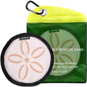 Beach Sand Remover Pouch Sand Eraser Wipe - 2026 Summer Vacation Essentials Family Towels Bahamas Trip Must Haves Hawaii Honeymoon Accessories for Kids Adult-Brown