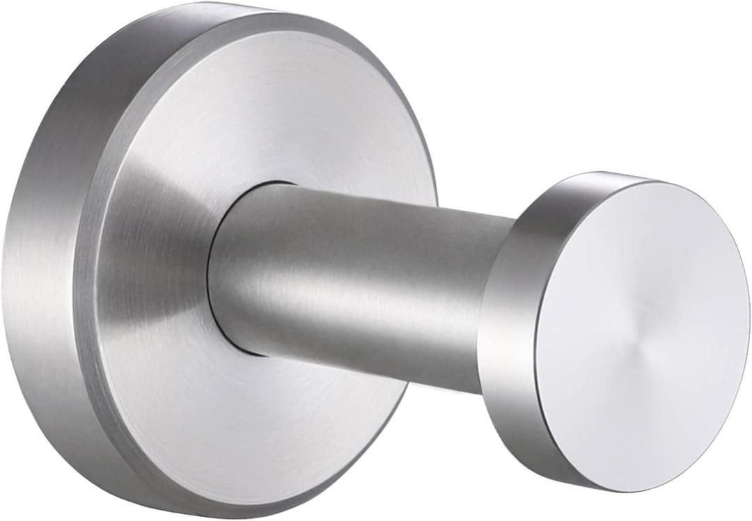 APLusee Brushed Nickel Towel Hook, 304 Stainless Steel Robe Hook for Bathroom, Heavy Duty Hand Towel Hanger Wall Mounted