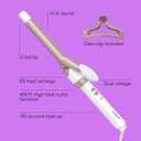 Conair Double Ceramic -Inch Curling Iron with Claw Clip, -Inch Barrel Creates Tight Curls, Hair Curler for Use on Short, Medium, & Long Hair, White/Rose Gold