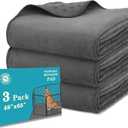 Bunlitent Washable Pee Pads for Dogs 65'' x 48'', 3 Packs Extra Large Reusable Dog Mat with Quick Dry, Fast Absorbent Pet Whelping Pads, Puppy Playpen Mat for Incontinence, Housebreak, Crate, Grey (Gray)
