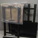 Amazon Basics Portable Foldable TV Tray Table with Storage Rack, Space-Saving Design, 15" x 19" x 26", Black, 4-Pack