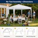 10x10 Outdoor Canopy Tent with Pole Frame, Backyard Party Tent (Not Pop Up)