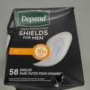 Depend Shields Incontinence Pads for Men, Light Absorbency, 58 Count, 