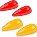 4Pcs Teardrop Marker Lights Lenses Compatible with Airstream,Shasta,and other vintage travel trailers,For Pathfinder #662 teardrop marker lights,ONLY Includes Lights Lens Cover(2 Red,2 Amber)