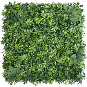 Greenery Wall Panels,40"x 40" Artificial Grass Wall Backdrop Boxwood Ivy Fence Privacy Screen with UV Protection,Fake Grass Leaf Hedge Fence Screen for Outdoor,Indoor,Garden,Backyard and Decor
