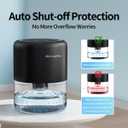 44oz(1.3L) Small Dehumidifier for Home, Auto-Off Quiet Portable Dehumidifier with 3 Modes, 10 Color Lights, 4 Timer Settings for Bedroom Bathroom Closet, Black(215 sq.ft)