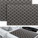 Teenyyou 2 Pcs 26" x 18" Dryer Top Protector Mat, Washer and Dryer Topper, Non Slip Waterproof Machine Cover Dust Proof Quick Drying Topper Pad for Laundry and Kitchen (Stylish)