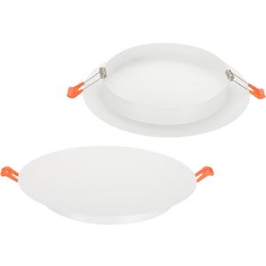 8.3-Inch Metal Spring Mount Ceiling Cover Plates, Recessed Light Trim Wall, Downlight Hole Cap Decorative Panel with Buckle Fit 6.3-7.9inch Round Hole Ceiling Openings, Matte White 2 Pack