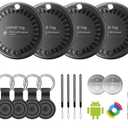 Air Tags for Android,Air Tags-4 Pack Android,2 Year Battery Life,Air Tracker Tags with 4 Case,Google Find Trackers for Google'S Find Hub App,IP65 Waterproof Luggage Tracker for Keys