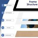 PEALSN 20x24 Picture Frame, Display Pictures 16 x 20 with Mat or 20 x 24 Without Mat for Wall Mounting Display, Poster Frames, Black.