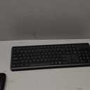 Wireless Keyboard and Mouse Combo, Full Size Silent Ergonomic Keyboard and Mouse, Long Battery Life, Optical Mouse, 2.4G Lag-Free Cordless Mice Keyboard for Computer, Mac, Laptop, PC, Windows (Black)