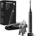 Aquasonic Black Series Ultra Whitening Toothbrush ADA Accepted Electric Toothbrush- 8 Brush Heads & Travel Case 40,000 VPM Electric Motor & Wireless Charging - 4 Modes w Smart Timer (Pack of 1)