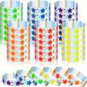 Glenmal 500 Pcs Wristbands for Event Neon Star Wristbands Bulk for Events Back to School Plastic Waterproof Carnival Arm Bands Adhesive Bracelet for Wedding Party(Mixed Color)