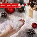 Fake Snow Artificial Snowflakes Glitter Snow Winter Twinkles Snow Decoration Plastic Sparkling Snow Confetti Fake Snow Powder for Winter Village Party DIY Craft (Colorful, 34 Ounce)