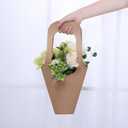 Tergy 50Packs Kraft Paper Flowers Gift Bags Brown Hanging Bouquet Wrapping Bags for Home Decoration (14Inches)