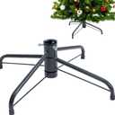 Metal Christmas Tree Stand, 15.7 Inch Replacement Xmas Tree Stand Base Universal Folding Tree Stand for 3 Ft to 7 Ft Christmas Artificial Trees Fake Tree, Fits 0.5-1.25 Inch Tree Pole, Green