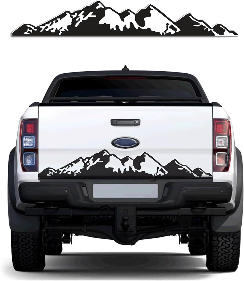 Car Decals - Mountain Tail Car Stickers and Decals for Pickup Truck, Sport Car, SUV