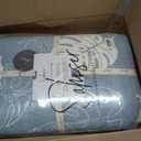 Saheser Home - 6 Layer Muslin Blanket King Size for Adults - 100% Cotton Muslin Bedspread, Weighted Gauze Bed 95" x102", All Season Breathable Soft Cover for King & California King Beds (Blue)
