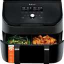 Instant Pot VersaZone 9QT Air Fryer,8-in-1 Functions with EvenCrisp Technology, Crisps,Broils, Bakes,Roasts, Dehydrates,Reheats at Same or Different Temperature, from the Makers of Instant Pot, Black, 9 quarts