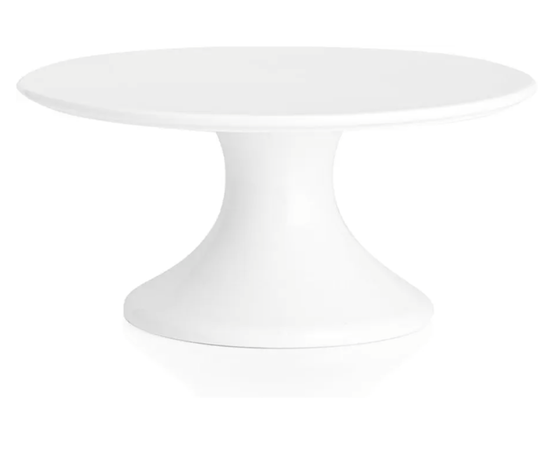 Kanwone 8-Inch Porcelain Small Cake Stand, Cake Plate, Dessert Stand, Cake Stand for Party, Baby Shower, Home Decorating Stand, White