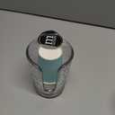 mDesign Plastic/Steel Compact Small Disposable Paper Cup Dispenser Storage Holder for Rinsing Cups on Bathroom Vanity Countertops - Rain Collection - Clear/Brushed (Small (Pack of 1))