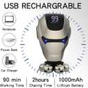 Waterproof Electric Razor for Bald Men - Skull Shaver with Cordless Rechargeable Trimmer, Back Shaver & Face Shaving Kit | Men's Electric Shavers for Head, Face, Beard