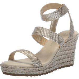 Anne Klein Women's Willa Espadrille Wedge Sandal (Beige)