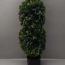Lvydec 2 Pack Artificial Boxwood Topiary Tree, 3ft Topiary Ball Tree Potted Plants Decoration for Front Door Porch Home Living Room, Indoor/Outdoor Use