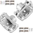 Front Brake Caliper Kit Right + Left Assembly w/Bracket 19B3129 19B3128 Compatible for Toyota Avalon Camry ES350 2007-2018 (Set of 2)