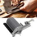 Leather Desk Lace Cutter, Iron Manual Feed Top Strip Belt Cutter, with Multiple Belt Cutters and 5 Blades, for Fringe Braiding Strip Belts Lace